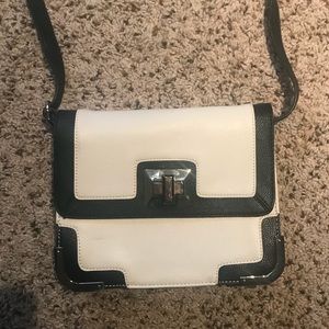 Black and white purse